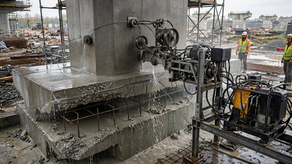 How Wire Sawing Handles Thick Concrete Structures